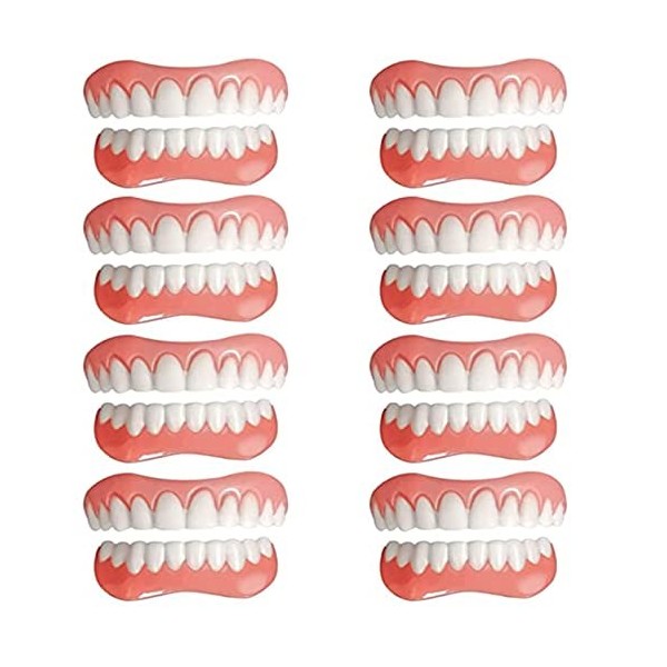 PROPFE Prothèses De Placage Instantanées Dents De Sourire Confortables Dents Cosmétiques Blanches Fausses Dents Temporaires K