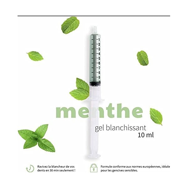 Kit De Blanchiment Dentaire Complet Saveur Menthe, Pour Un Sourire Eclatent, Obtenez De Belle Dent A La Maison Avec Ce Set. R