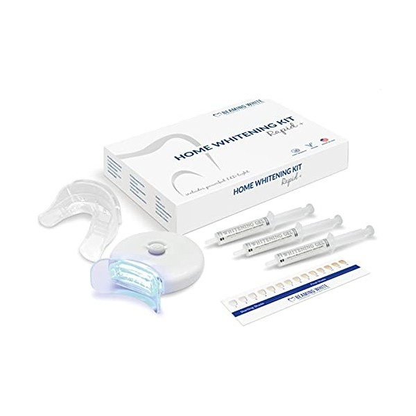 Kit blanchissement dentaire rapide non corrosif – 5 puissantes ampoules à LED – 8/10 applications