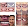 Ulat 20 Prothèses de Placage Instantanées Dents de Sourire Supérieures Confortables Dents Cosmétiques Blanches Fausses Dents 