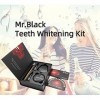 Mr. Black Pro Kit de blanchiment des dents 7 pièces Charbon actif 100 % naturel Élimine en douceur les taches tenaces du taba