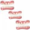 WoCOyo Instantanées Prothèses de Placage Haut et Bas Amovible Gel de Silice Dents de Sourire Fausses Dents Temporaires Kit de
