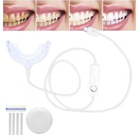 Kit de Dispositif Déclairage de Blanchiment des Dents avec 4 X Gels de Blanchiment, 1 X Carte de Contraste des Dents et 1 X 