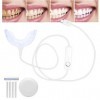 Kit de Dispositif Déclairage de Blanchiment des Dents avec 4 X Gels de Blanchiment, 1 X Carte de Contraste des Dents et 1 X 