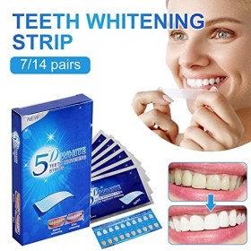 AONAT Blanchiment Dentaire, 14 Bandes Blanchiment Dentaire 5d White, Bandes Blanchissantes Dents, Ingrédients Naturels, Sans 