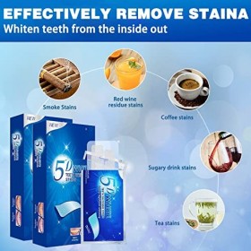 Bande Blanchiment Dentaire 44 Bandes Blanchissantes Dents 5d Teeth Whitening Strips Kit Dent Blanche Professionnel Aide à Bla