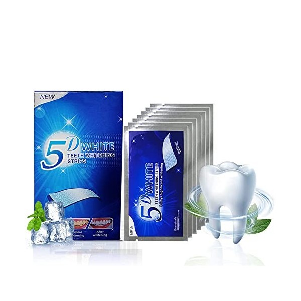 iTauyees Bandes de blanchiment dentaire,Teeth Whitening 14 Rubans Bandes Dents Blanches