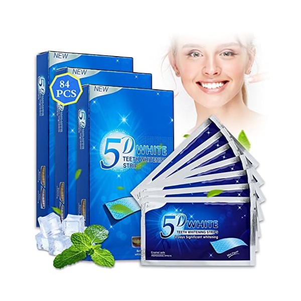 MICSAVI Blanchiment Dentaire - Blanchiment Des Dents, Bandes de Blanchiment des Dents, Teeth Whitening Strips Insensibles 56 