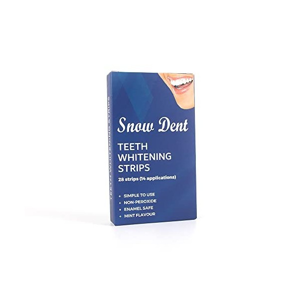 Bandes de blanchiment des dents Snow Dent, bandes de blanchiment pour contre les dents jaunes, taches de fumée, dents noires,