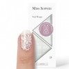 Miss Sophie Nail Wrap -"Lace Love", Transparent, Graphique, Blanc, Nail Wraps -24 nail wraps auto-adhésifs ultra-fins longue 