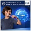 Oral-B Pro Junior Brosse à Dents Électrique Enfant, Violet, 1 Brossette Brossage Doux, Minuteur et Vibrations, Batterie Recha