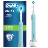 Oral-B PRO 1 700 Brosse À Dents Électrique Rechargeable, 1 Brossette, Bleu/Cross Action