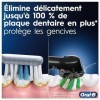 Oral-B Pro Series 1Lot de 2 Brosses à Dents Électriques, Bleu et Noir, 2 Brossettes Nettoyage 3D, Élimine la Plaque Dentaire,