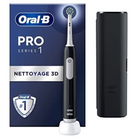 Oral-B Pro Series 1 Brosse à Dents Électrique, Noir, 1 Brossette Nettoyage 3D, Élimine la Plaque Dentaire, 3 Modes de Brossag