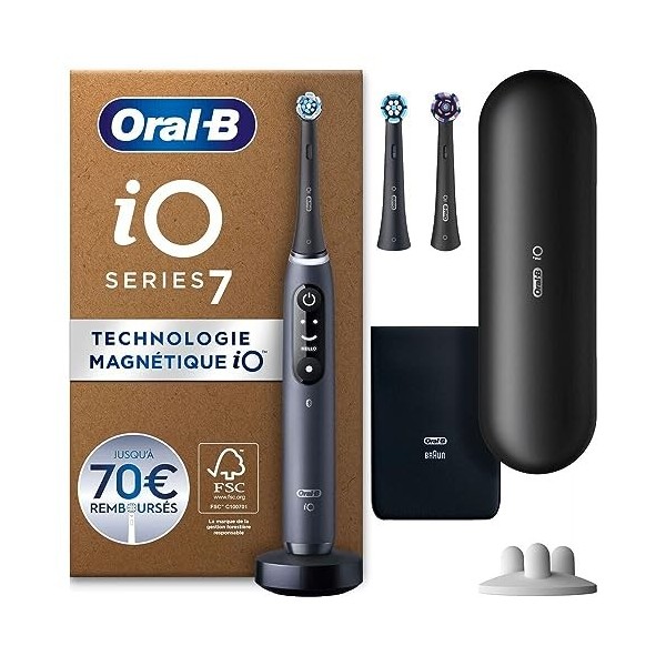 Oral-B iO Series 7 Plus Edition Brosse à dents électrique Plus 3 brosses à dents aimantées 5 modes de nettoyage Emballage rec