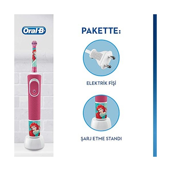 Oral-B Kids Brosse à Dents Électrique par Braun, Princesses, Modèle assorti