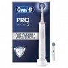 Oral-B Pro 3 3000, Brosse à dents électrique, 2 Brossettes, Blanc