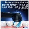 Oral-B iO 5 Lot De 2, Brosses À Dents Électriques Noire et Blanche connectées Bluetooth, 2 Brossettes, 1 Étui De Voyage