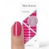 Miss Sophie Nail Wrap - "Cranberry", Uni, Rouge, Nail Wraps -24 nail wraps auto-adhésifs ultra-fins longue durée