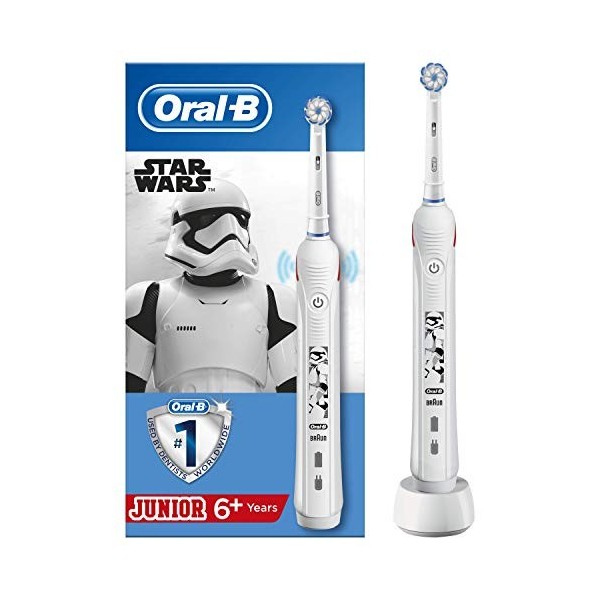 Oral-B Junior, Brosse À Dents Électrique Rechargeable, Souple pour Voyage, Manche Et Brossette, Enfant à Partir De 6 Ans, Bro