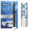 Oral-B Pro 1 750 Brosse À Dents Électrique Noire Avec Technologie 3D , 1 Étui De Voyage, 1 Brossette