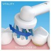 Oral-B Vitality 170 Brosse À Dents Électrique Rechargeable Avec 1 Manche Et 2 Brossettes Crossaction, Bleu, Minuteur Et Actio