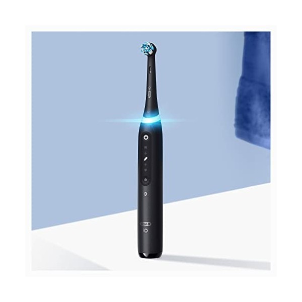 Oral-B iO 5N Brosse À Dents Électrique Noire Connectée Bluetooth, 1 Brossette, 1 Étui De Voyage