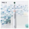 Oral-B Pro 3000 Brosse À Dents Électrique Rechargeable Avec 1 Manche Capteur De Pression Et 1 Brossette Crossaction, Technolo