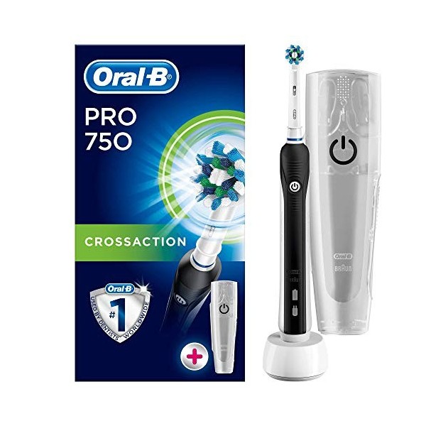 Braun Oral-B Pro 1 - 790 - Brosse À Dents Électrique Rechargeable, Lot De 2 Manches Avec 2 Brossettes Rotatives