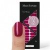 Miss Sophie Nail Wrap - "Very Berry", Uni, Rouge, Nail Wraps -24 nail wraps auto-adhésifs ultra-fins longue durée