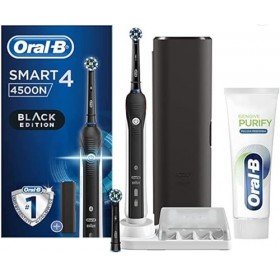 Oral-B Smart 4 Brosse à dents électrique Têtes Oral B Cross Action, 3 modes de brossage, Bluetooth, 1 tête, batterie lithium,