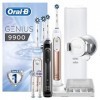 Oral-B Genius 9900 Brosses à Dents Électriques Rechargeables par Braun, 2 Manches Connectés : 1 RoseGold et 1 Noir, 6 Modes D