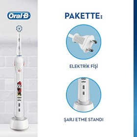 Oral-B Junior Brosse à Dents Électrique Rechargeable, 1&nbsp;Manche Minnie, 1&nbsp;Brossette, Kids 6&nbsp;Ans et Plus