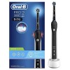 Oral-B Pro 2 2000 Brosse à dents électrique rechargeable, 1 manche blanc avec chargeur, 1 tête CrossAction