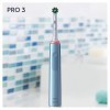 Oral-B Pro 3000 Brosse À Dents Électrique Rechargeable Avec 1 Manche Capteur De Pression Et 1 Brossette Crossaction, Bleu, Te