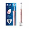 Oral-B Pro 3 Brosse à dents électrique avec capteur de pression intelligent, 1 tête de brosse à dents blanche 3D, 3 modes ave