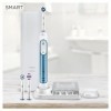 Oral-B Pro 6000 Brosse À Dents Électrique Rechargeable Avec 1 Manche Connecté Bluetooth, Bleu, 3 Brossettes Et 1 Étui De Voya