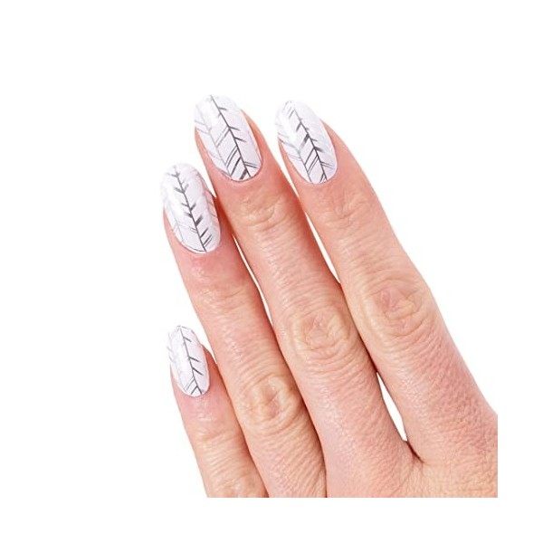 Glamsy® Lot de 24 feuilles à ongles autocollantes ultra fines avec motif Golden Princess, dégradé de couleur avec poussière é