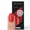 Miss Sophie Nail Wrap -"Lipstick Red", Uni, Rouge, Nail Wraps -24 nail wraps auto-adhésifs ultra-fins longue durée