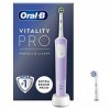 Oral-B Vitality Pro Brosse à Dents Électrique Violette 2 Têtes de Brosse à Dents Design par Braun