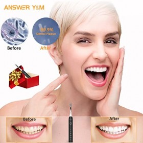 Brosse à Dents Eectrique Ultrasonique 39000 VPN Brosse à Dents Électrique Faible Bruit pour Adultes, 50 Jours dAutonomie Bat