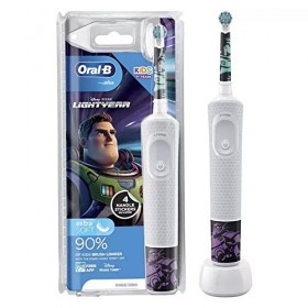 Oral-B Brosse à dents électrique pour enfants, cadeaux de Noël pour enfants, 1 tête de brosse à dents, 4 autocollants Disney 