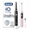 Oral-B iO 6 Brosses À Dents Électriques Lot De 2 Noire Et Rose, Manches Avec Écran Noir & iO 6N Brosse À Dents Électrique Bla