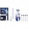 Oral-B iO 5N Brosse À Dents Électrique Blanche connectée Bluetooth, 1 Brossette, 1 Étui & iO Radiant White, Pack de 4, Têtes 