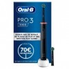 Oral-B Pro 3 3000 Brosse À Dents Électrique Avec 2 Brossettes, Technologie 3D, Élimine Jusqu’À 100% De Plaque Dentaire, Noir