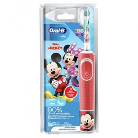 Oral-B Kids, Brosse À Dents Électrique Rechargeable, Souple pour Voyage, Manche Et Brossette, Rouge & Junior, Brosse À Dents 