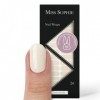 Miss Sophie Nail Wrap -"White Chocolate", Uni, Crème, Nail Wraps -24 nail wraps auto-adhésifs ultra-fins longue durée