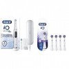 Oral-B iO 9N Brosse À Dents Électrique Blanche connectée Bluetooth, 2 Brossettes, 1 Étui De Voyage Chargeur & iO Radiant Whit