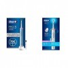 Oral-B Pro 3 3000, Brosse à Dents électrique, 2 Brossettes, Bleu & Pro 3 3000, Brosse à Dents électrique, 2 Brossettes, Blanc