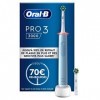 Oral-B Pro 3 3000, Brosse à Dents électrique, 2 Brossettes, Bleu & Pro 3 3000, Brosse à Dents électrique, 2 Brossettes, Blanc